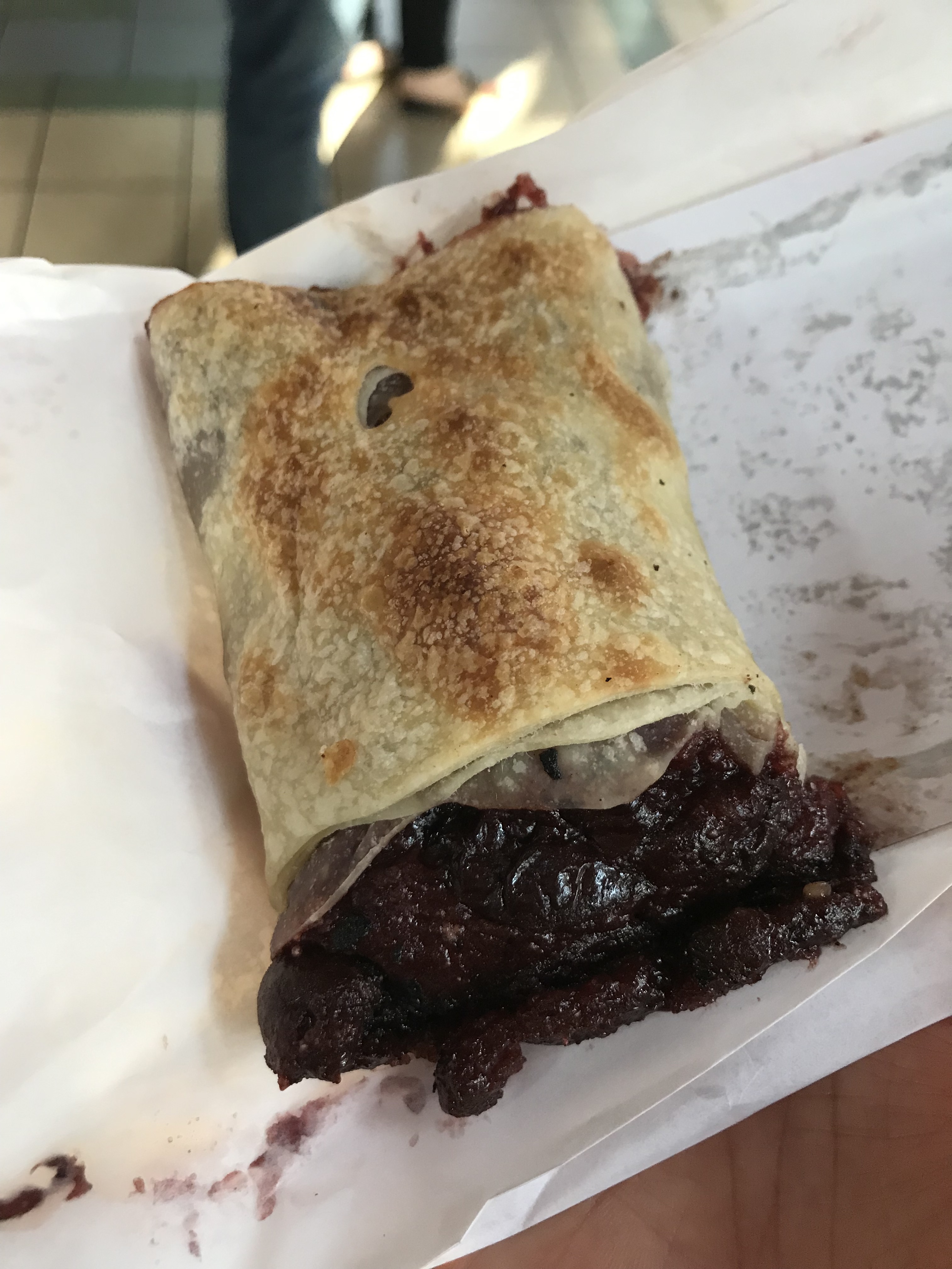 Cherry strudel at Great Market Hall in Budapest